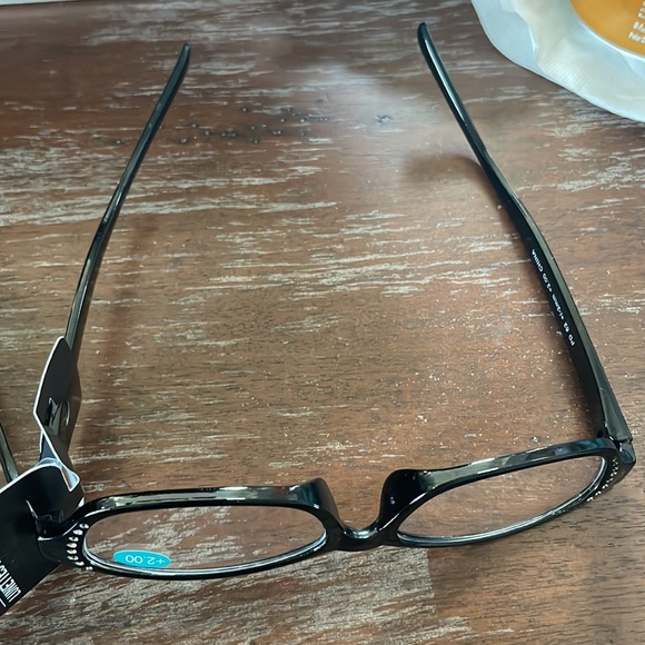 Fashion +2.00 black with clear crystal readers set of 2 NWT - Picture 13 of 15